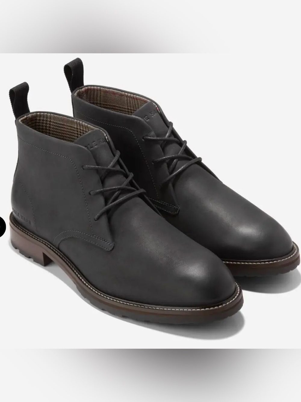 Cole Haan Berkshire Lug Chukka Boot in the Waxy Black-Truffle, Men's Size 11